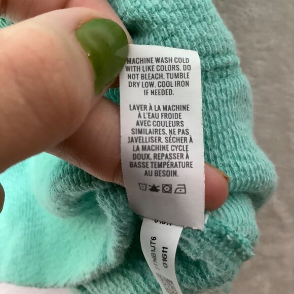 Aerie Women Unreal Mint Green Sweater XS Cotton Blend Long Sleeve Crew Neck - Picture 5 of 8